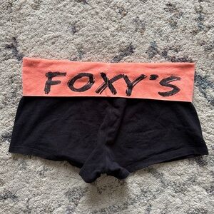 Y2K Foxy Orange & Black Fold Over Shorts